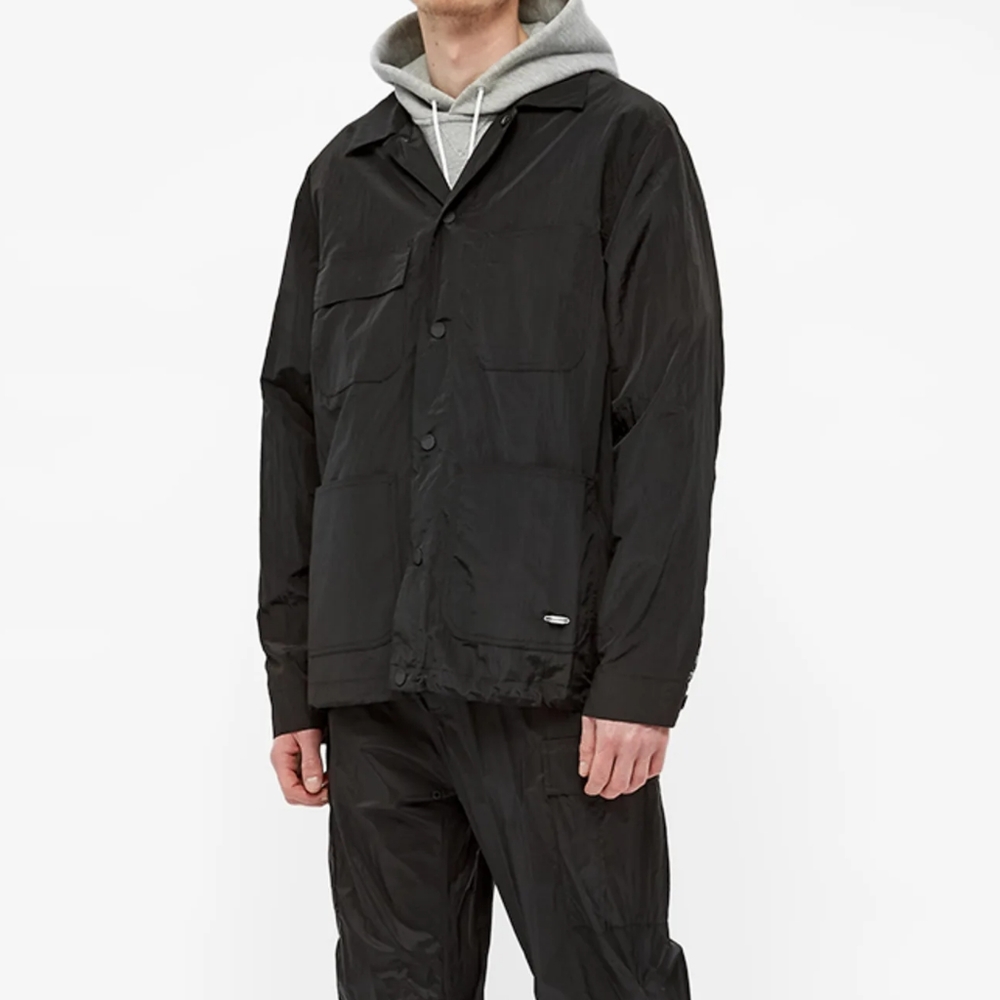 NWT 032c Black Nylon Ripstop Worker Utility Jacket M